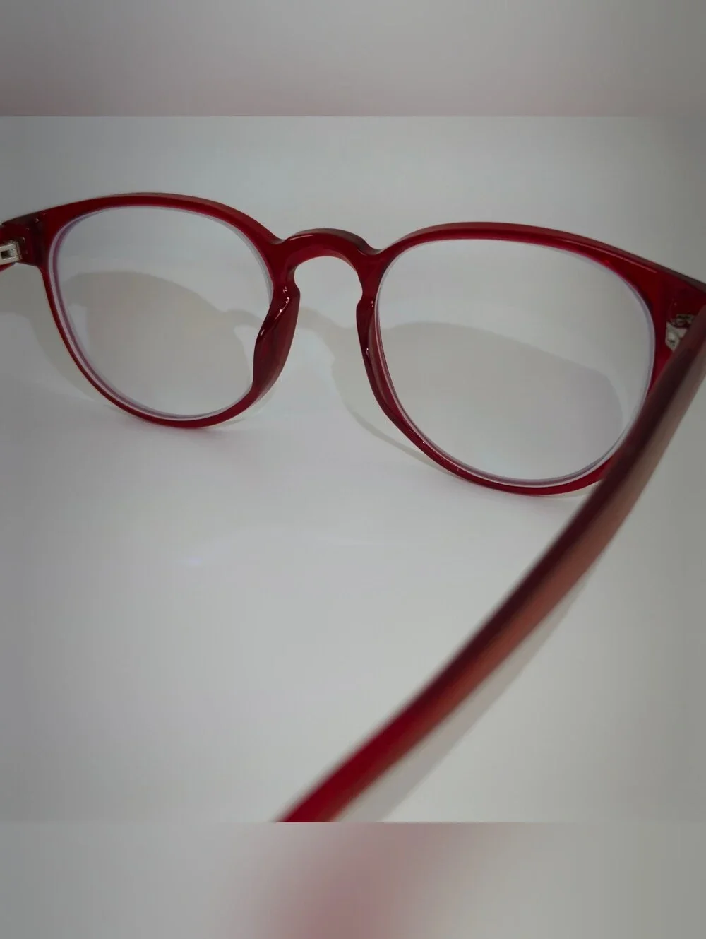 Hawthorne. Candy Apple Red Round Petite Women's Eyewear.